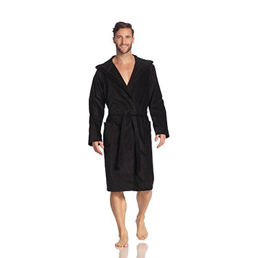 Vossen Damen Bademantel Texas, Einfarbig, Schwarz (schwarz 790), im Sale
